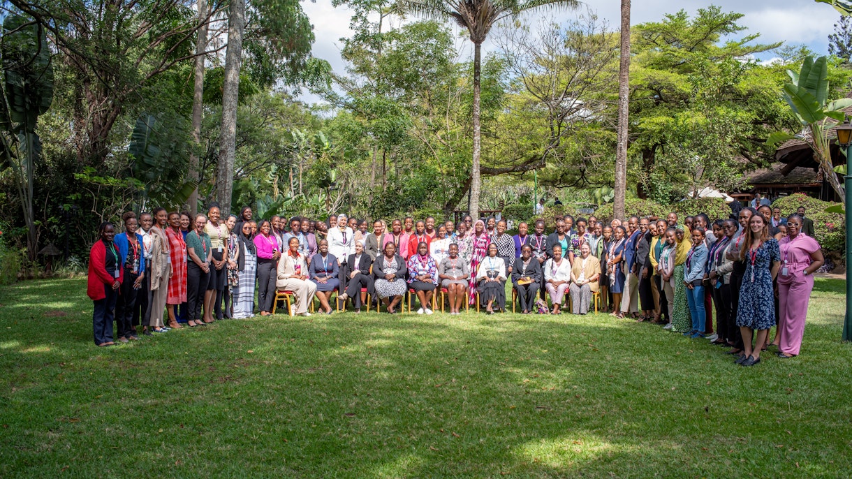 Photos shows policy makers in Nairobi standing in a semi circle