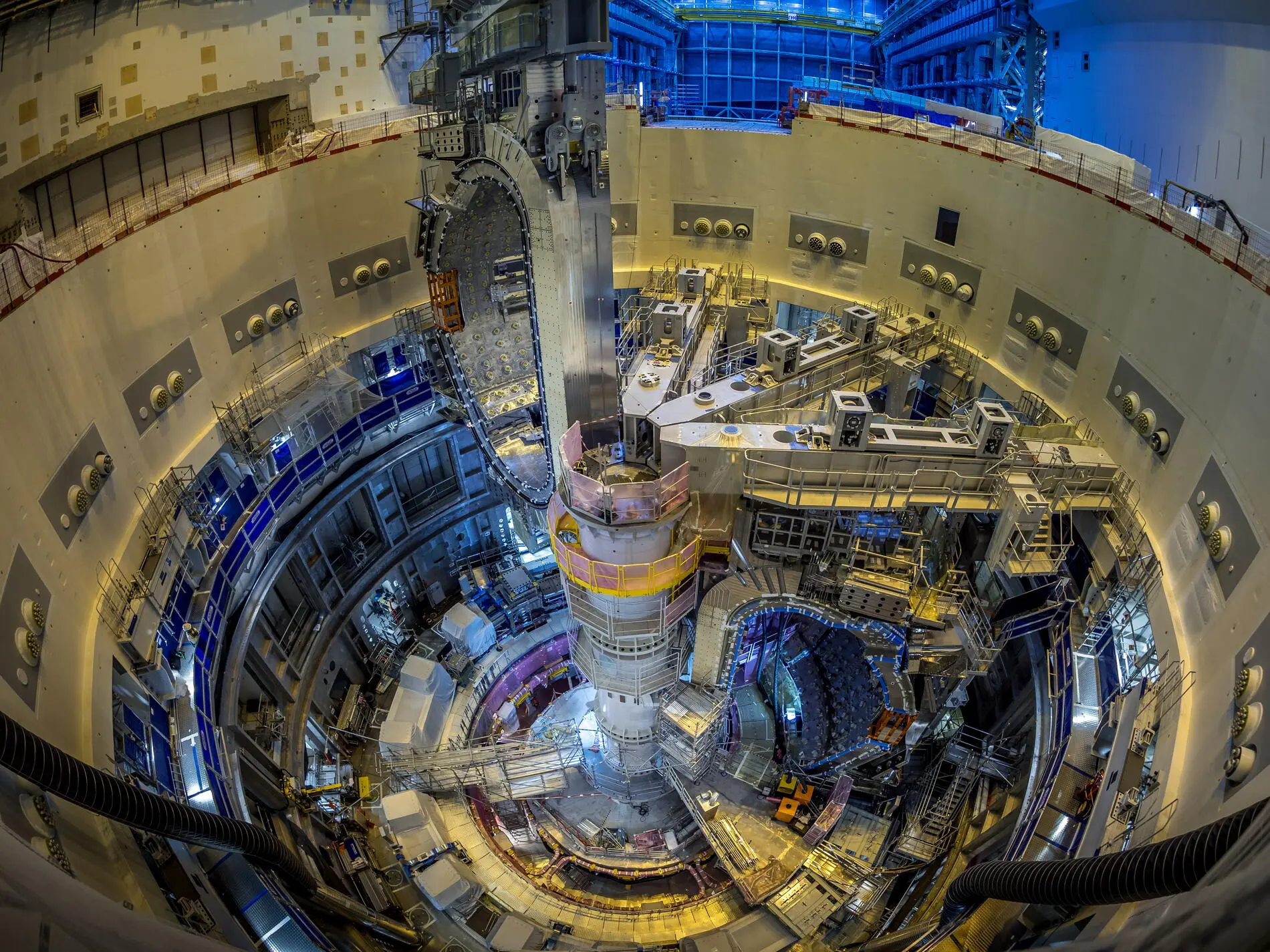Sector module 8 being lower into pit