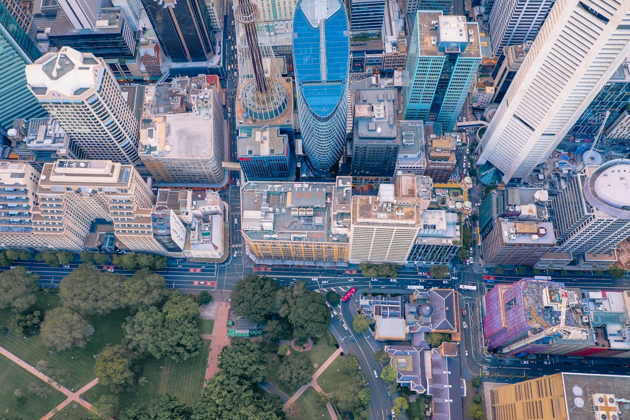 Aerial View Of Sydney Australia