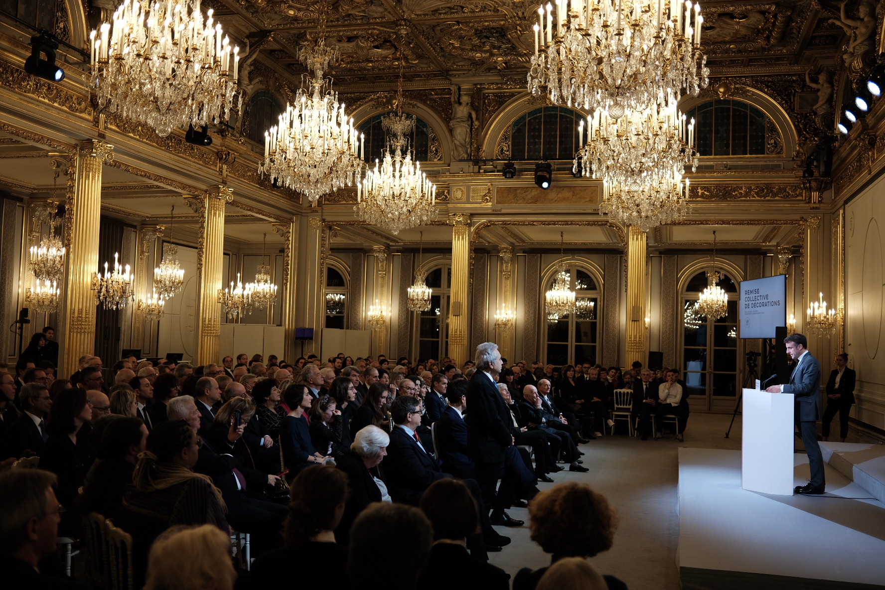 President Emmanuel Macron of France awards Legion of Honour to IEA Executive Director Fatih Birol