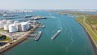 Photo Shows Aerial View Of Industrial Storage In Rotterdam Hardour Shutterstock 2303851423