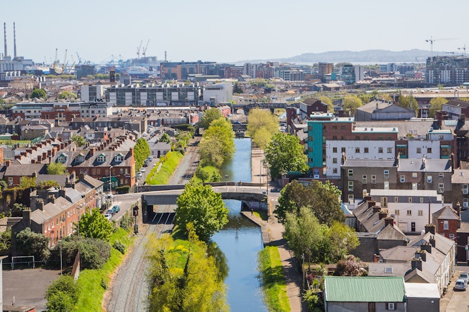 Aerial View Of Dublin Ireland