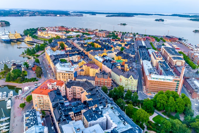 Aerial View Of Helsinki Finland