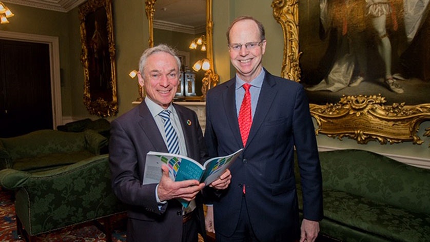 Mr Richard Bruton Td With Iea Deputy Executive Director Mr Paul Simons In Dublin