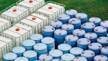 Picture of barrels containing methanol