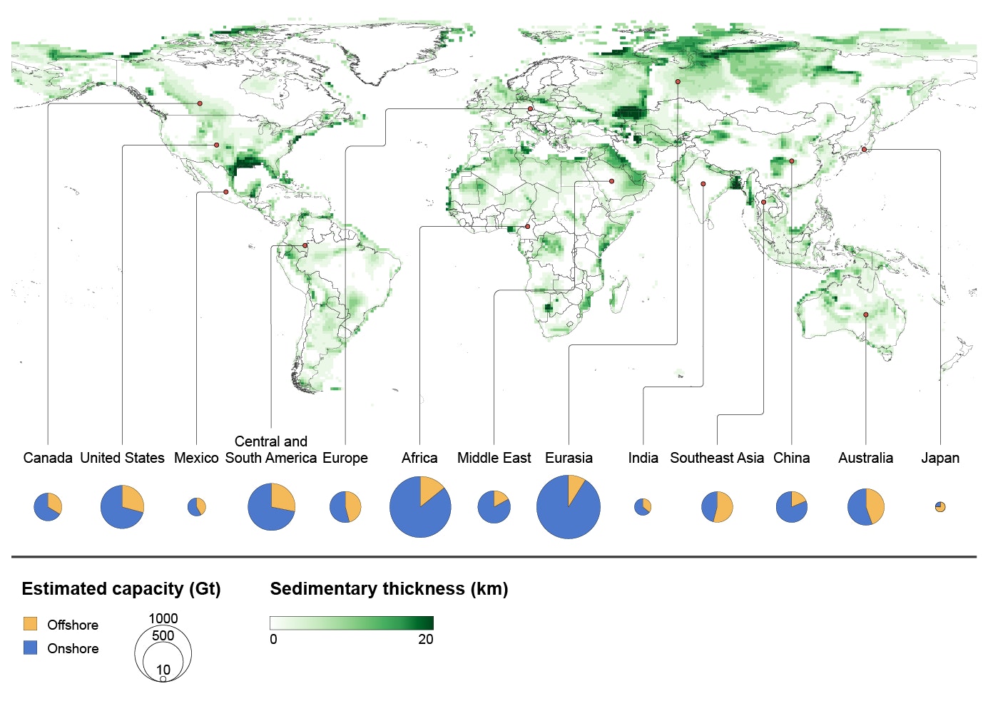 Theoretical CO2 Storage Capacity By Region