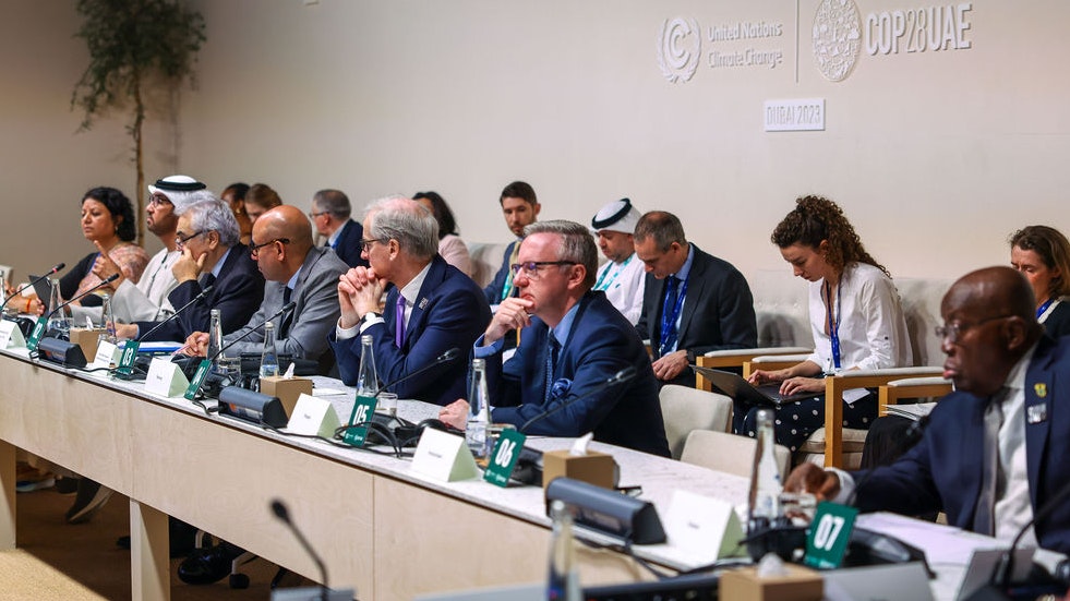 Photo depicts a Cop28 meetings And Iea High Level Dialogues