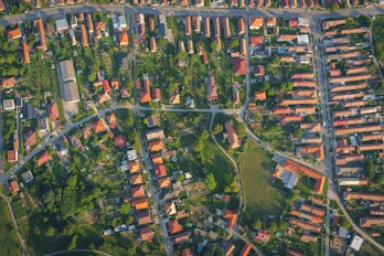 Aerial View Of Drazovce Slovak Republic