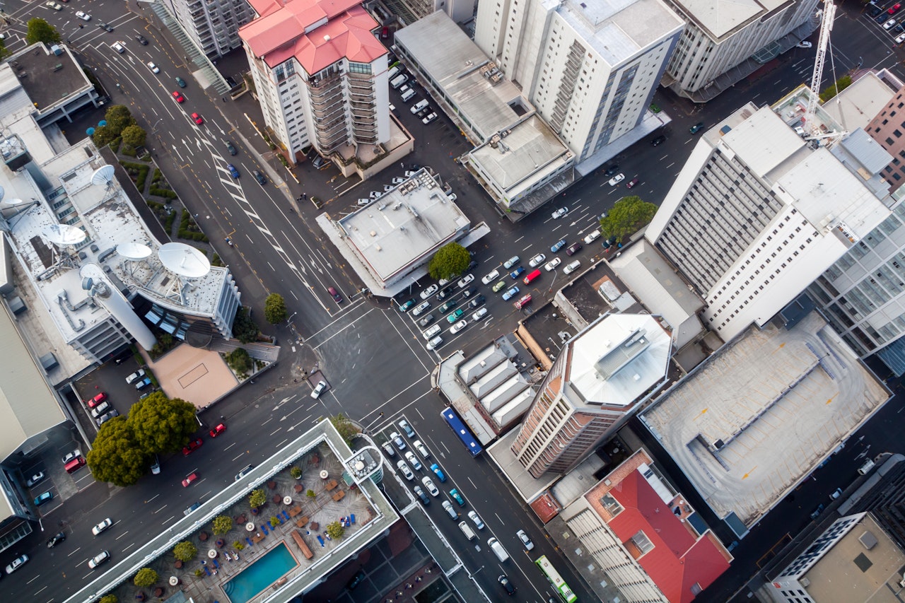 Aerial View Of Auckland New Zealand