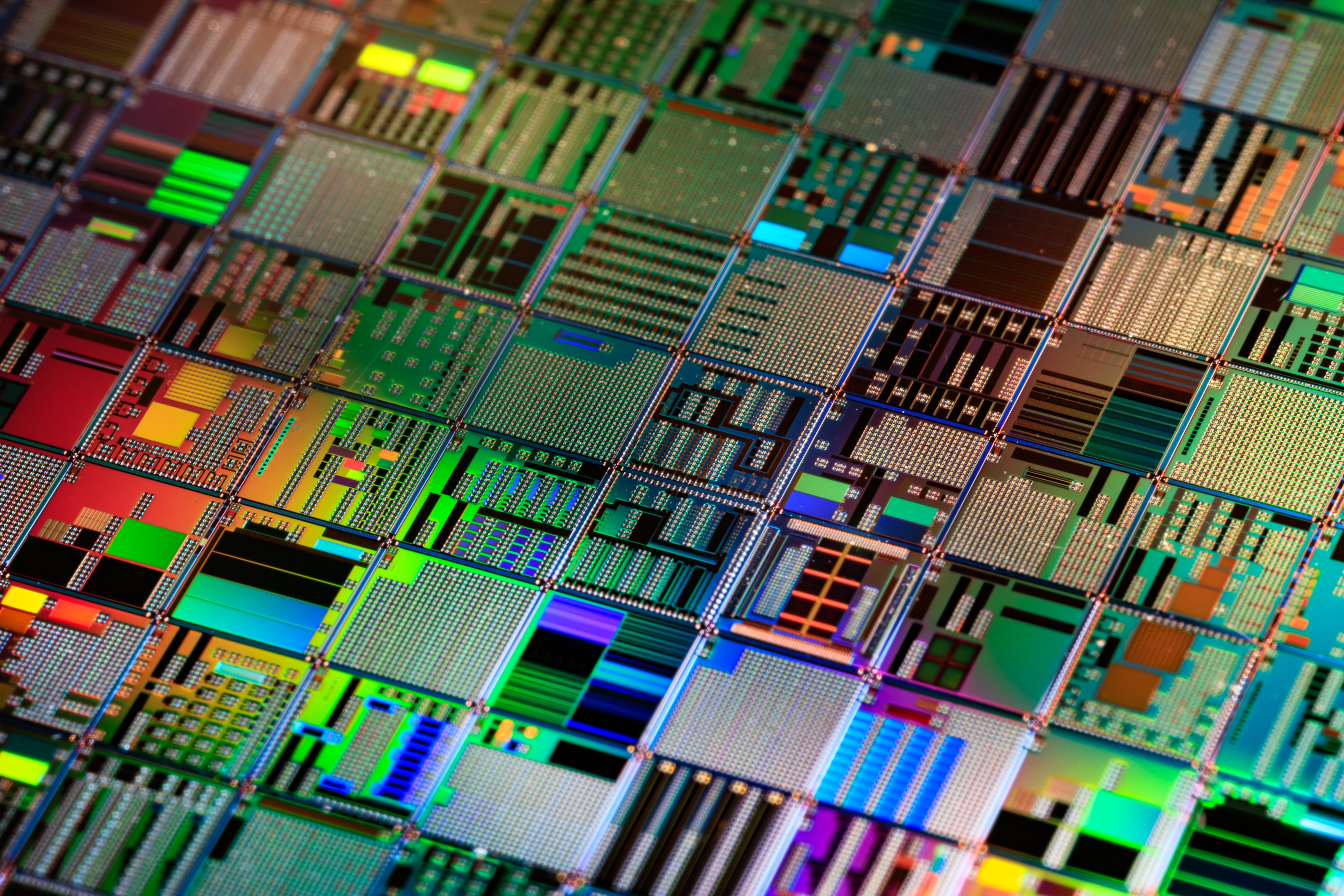 Photo depict a Close-up of silicon semiconductor etching. In electronics, a wafer, also called a wafer or substrate, is a thin slice of semiconductor material, crystalline silicon, used for manufacturing integrated circuits.