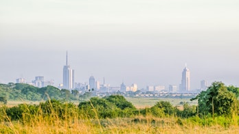 Photo Showing Nairobi Skyline Taken From Neighbouring National Park Shutterstock 782817343