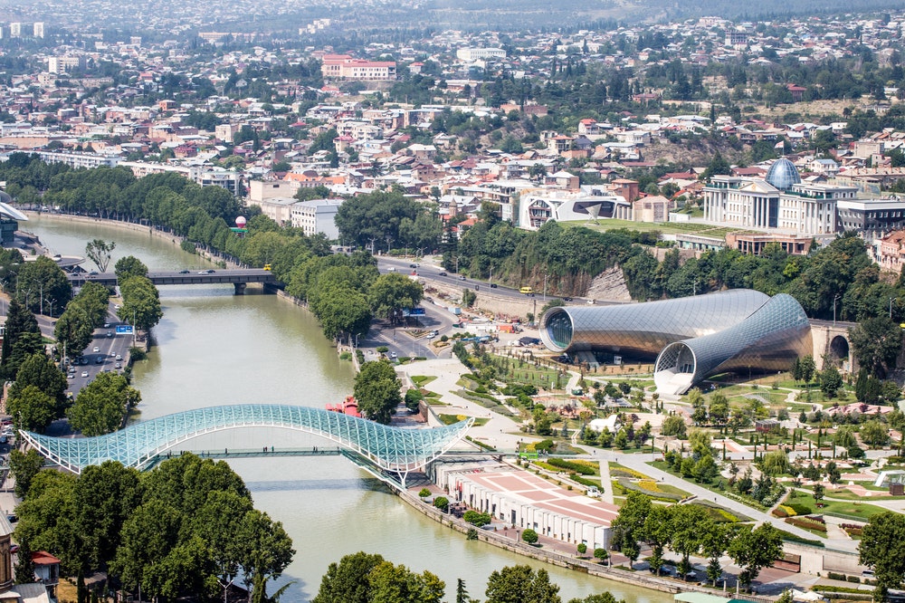 Georgia Energy Profile Cover Image, Aerial View Of Tbilisi