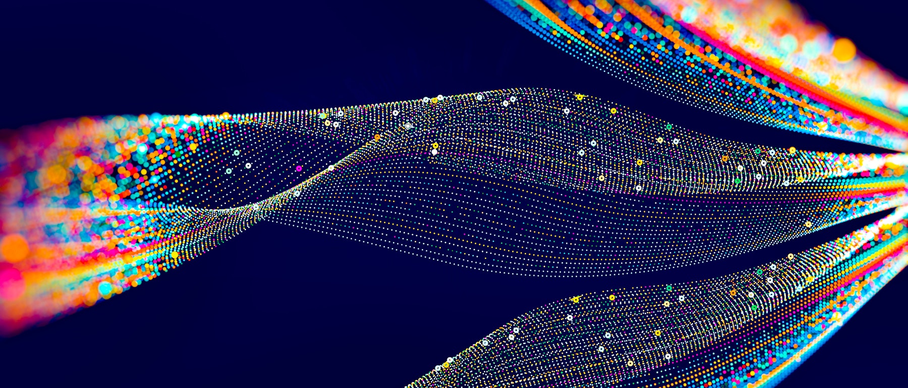 Energy Technology Perspectives 2023 cover photo of multicolored swirls on a navy background