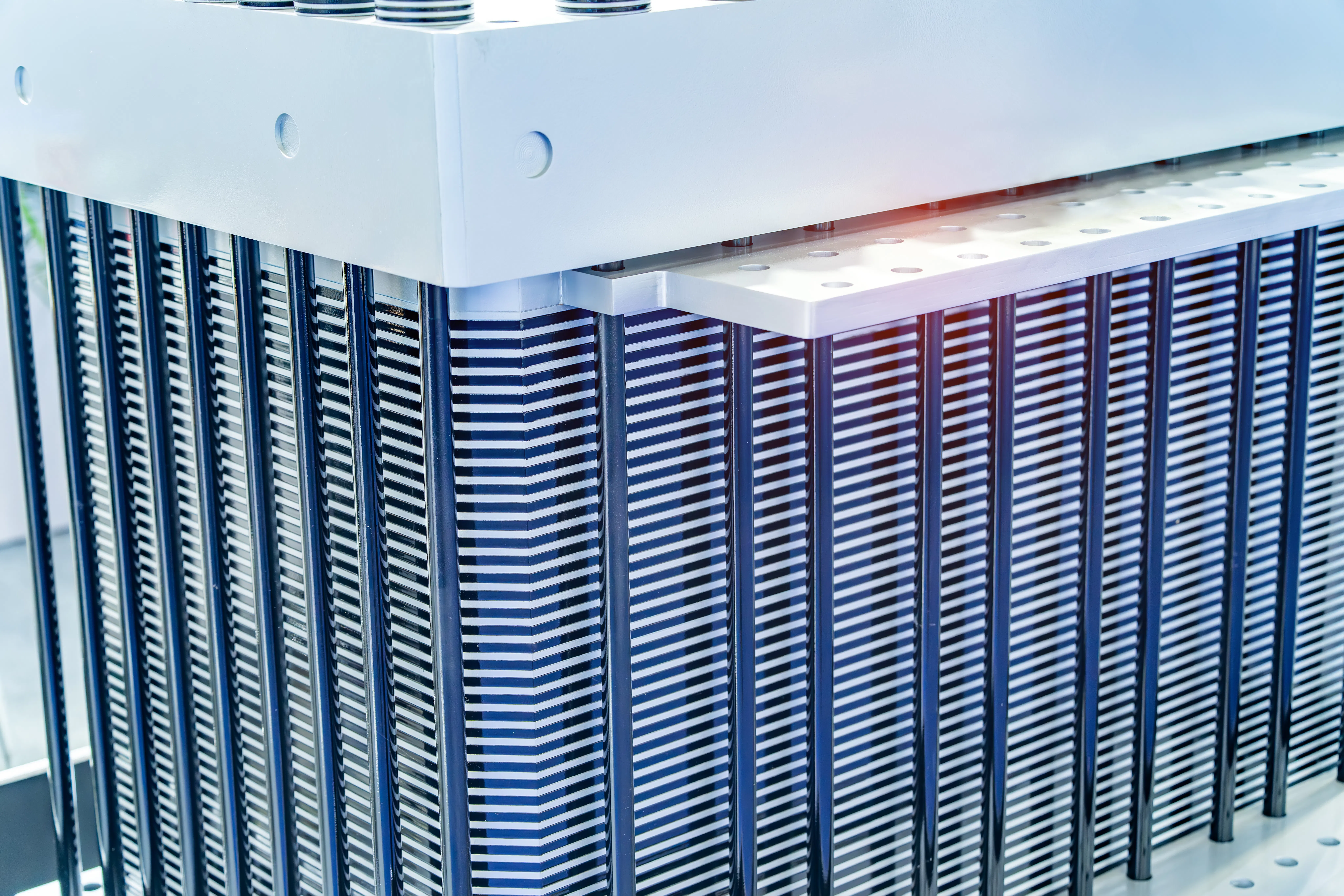 photo depicts Electrolyzer for the production of green hydrogen