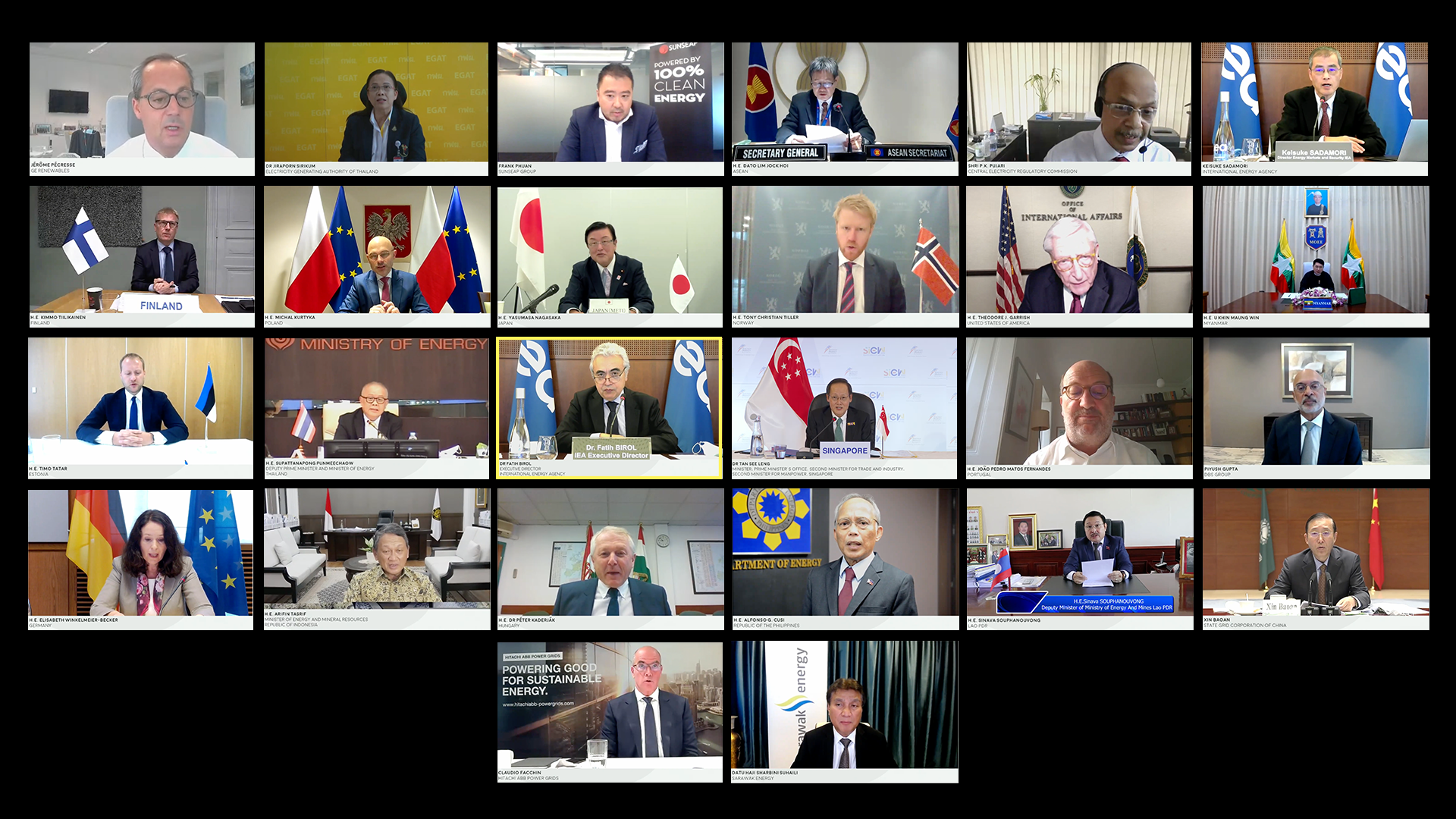 SIR Ministerial Participants