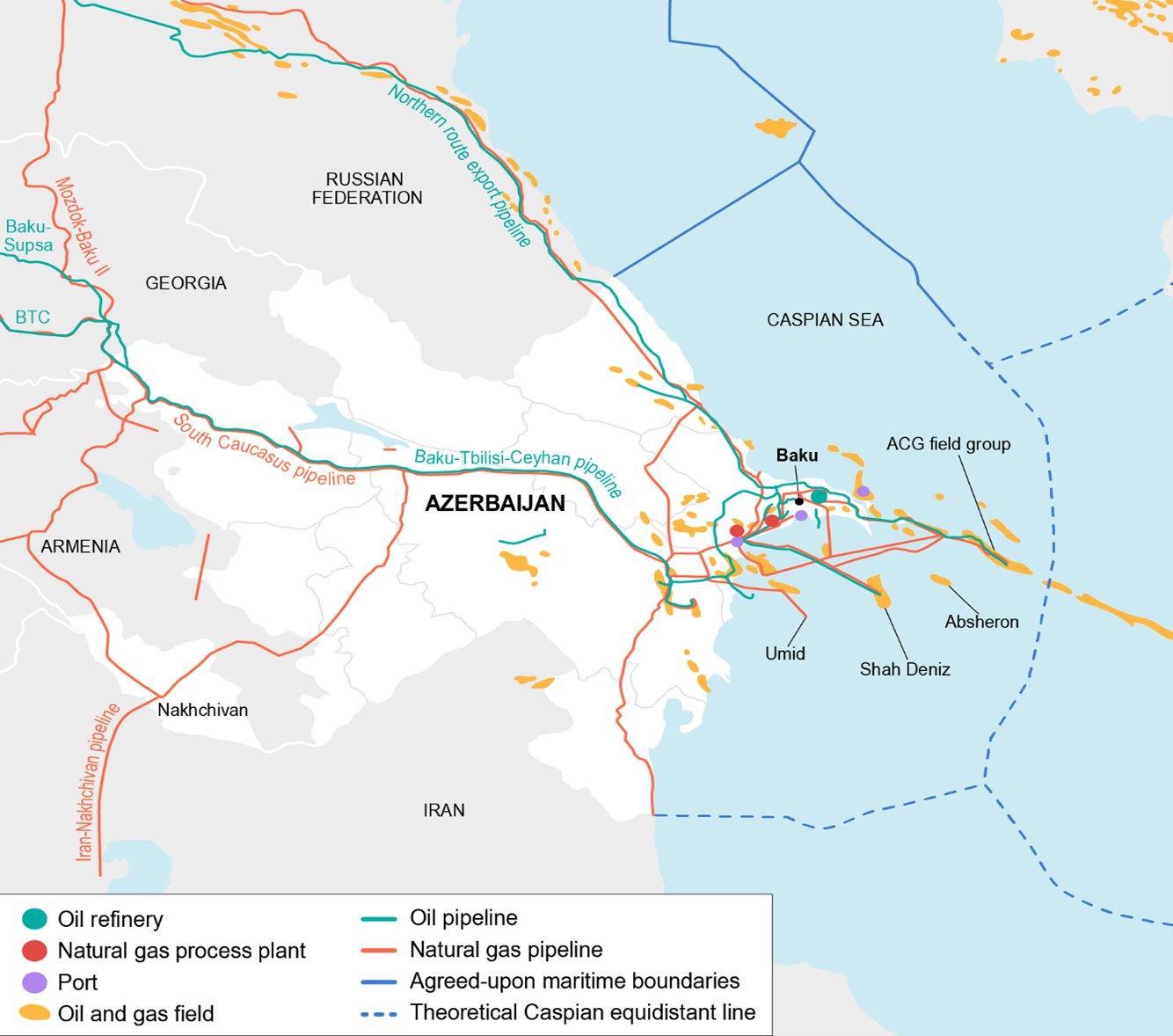 Oil And Gas Interconnections In Azerbaijan 2022